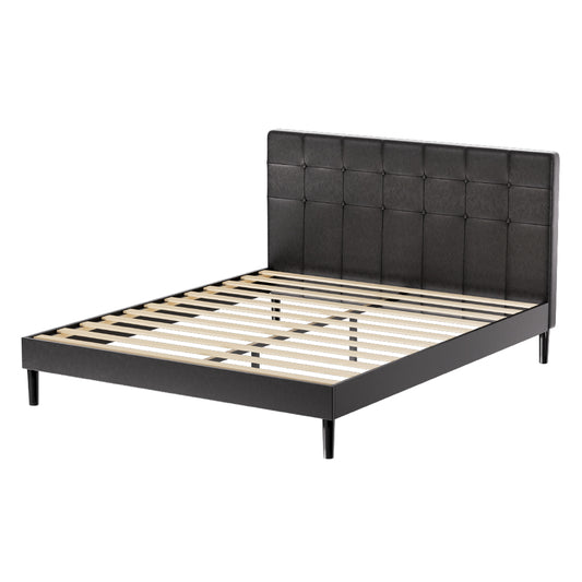 Artiss Bed Frame Queen Size LED Black RAVI-0