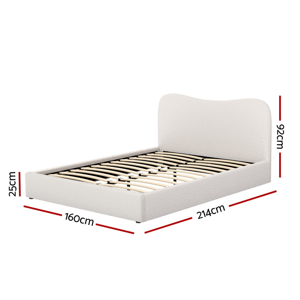 Artiss Bed Frame Queen Size Boucle DARA-1