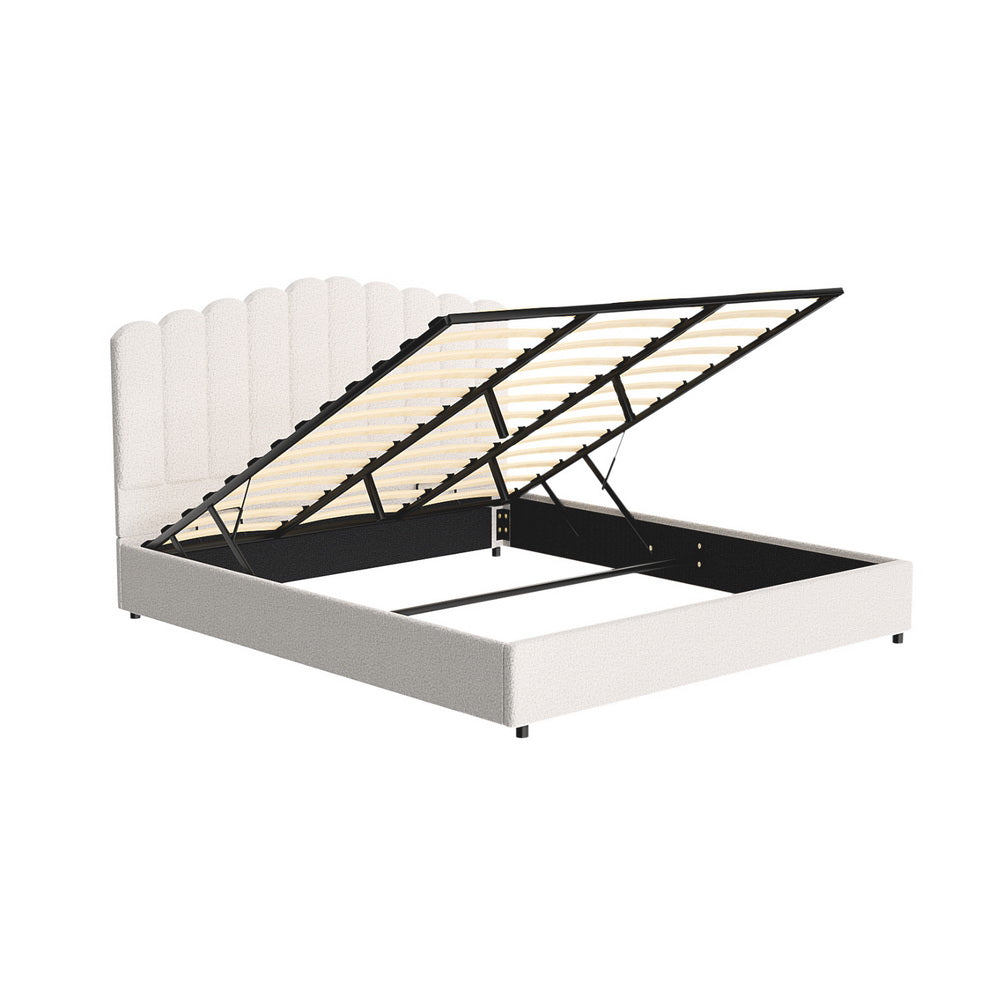 Artiss Bed Frame King Size Boucle FION-2