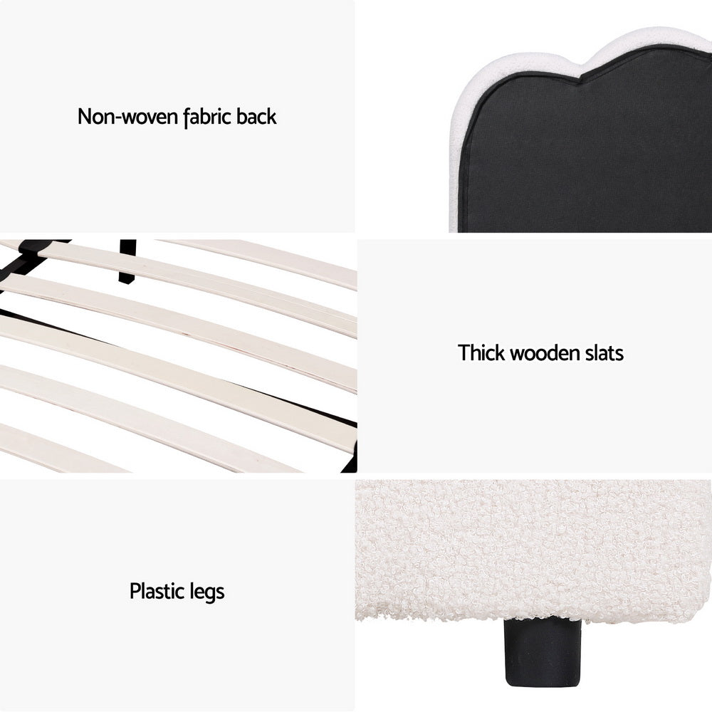 Artiss Bed Frame King Size Boucle FION-3