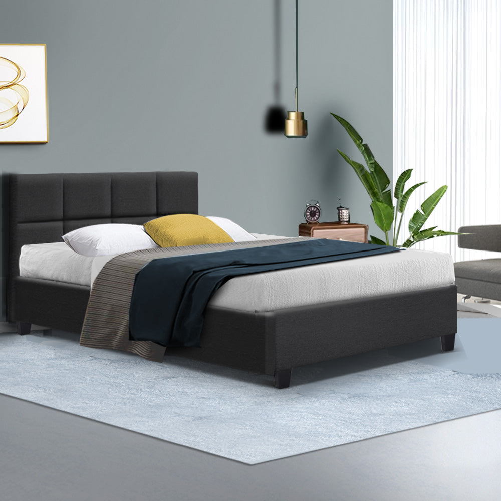 Artiss Bed Frame Double Size Charcoal TINO-7