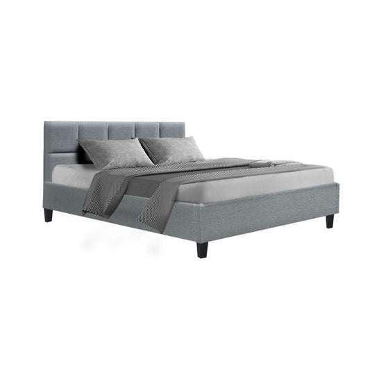 Artiss Bed Frame Queen Size Grey TINO-0