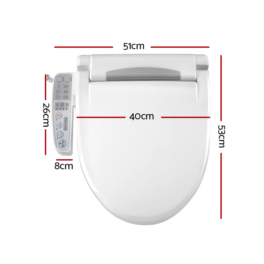 Cefito Electric Bidet Toilet Seat Cover Auto Smart Water Wash Dry Panel Control-1