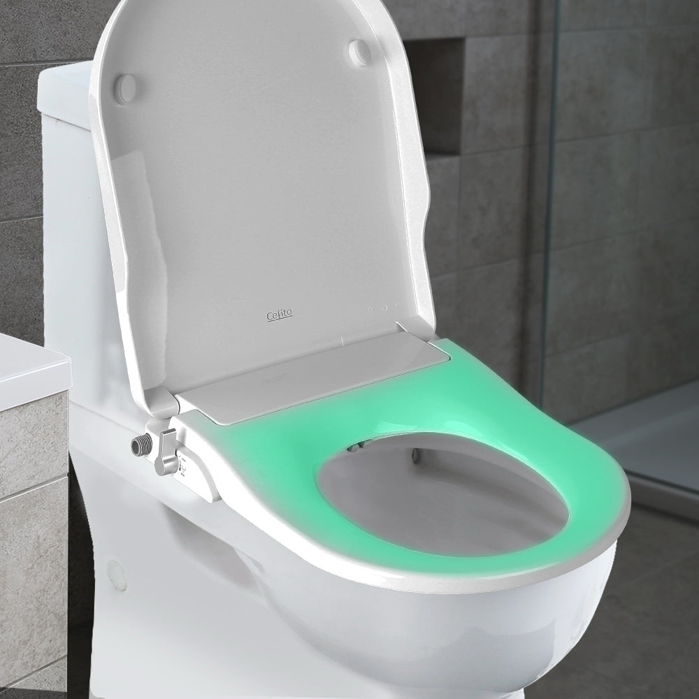 Cefito Non Electric Bidet Toilet Seat Cover Auto Smart Water Wash Dry-7