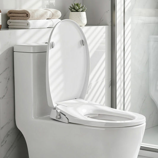 Cefito Non Electric Bidet Toilet Seat O-Shape Dual Nozzle Soft Close WaterMark DIY