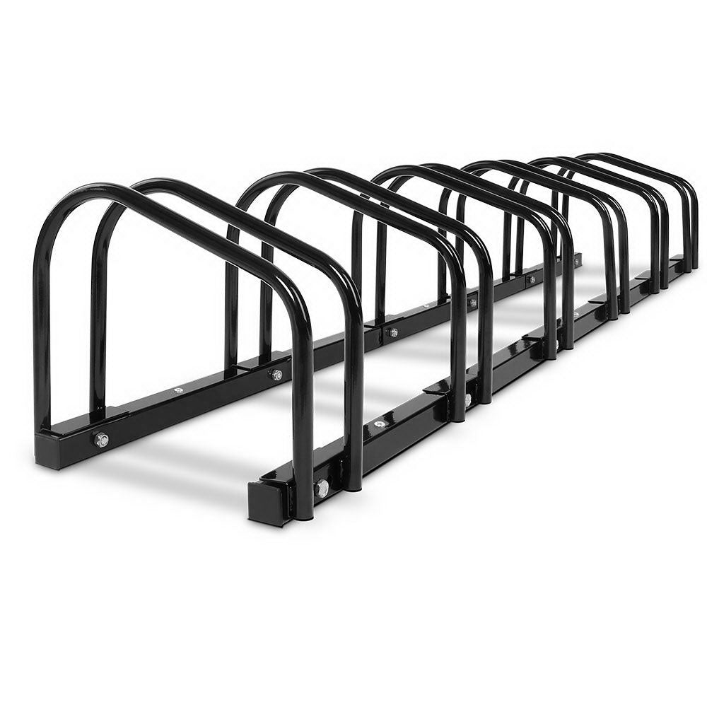 Weisshorn 6 Bike Stand Rack Bicycle Storage Floor Parking Holder Cycling Black-0