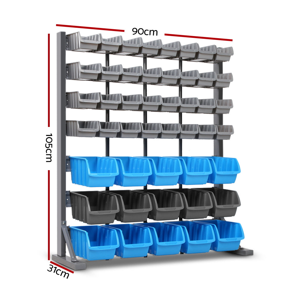 Giantz 47 Storage Bin Rack Free Stand Steel Stand-1