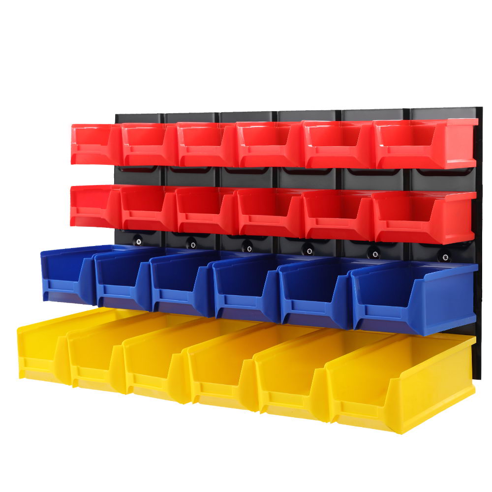 Giantz 24 Storage Bin Rack Wall Mounted-0