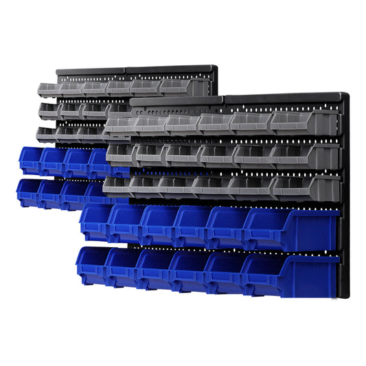 Giantz 60 Storage Bin Rack Wall Mounted-0