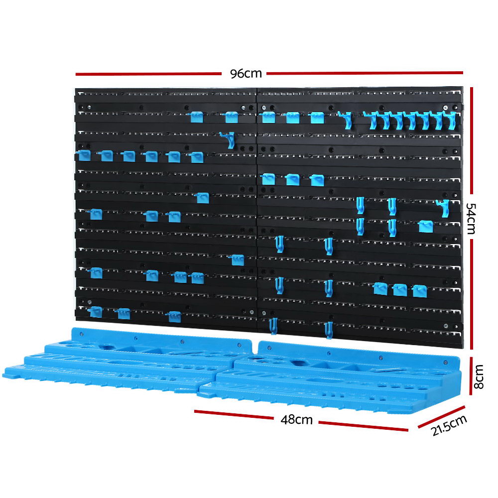 Giantz 54 Storage Bin Rack Wall Mounted Tools-1