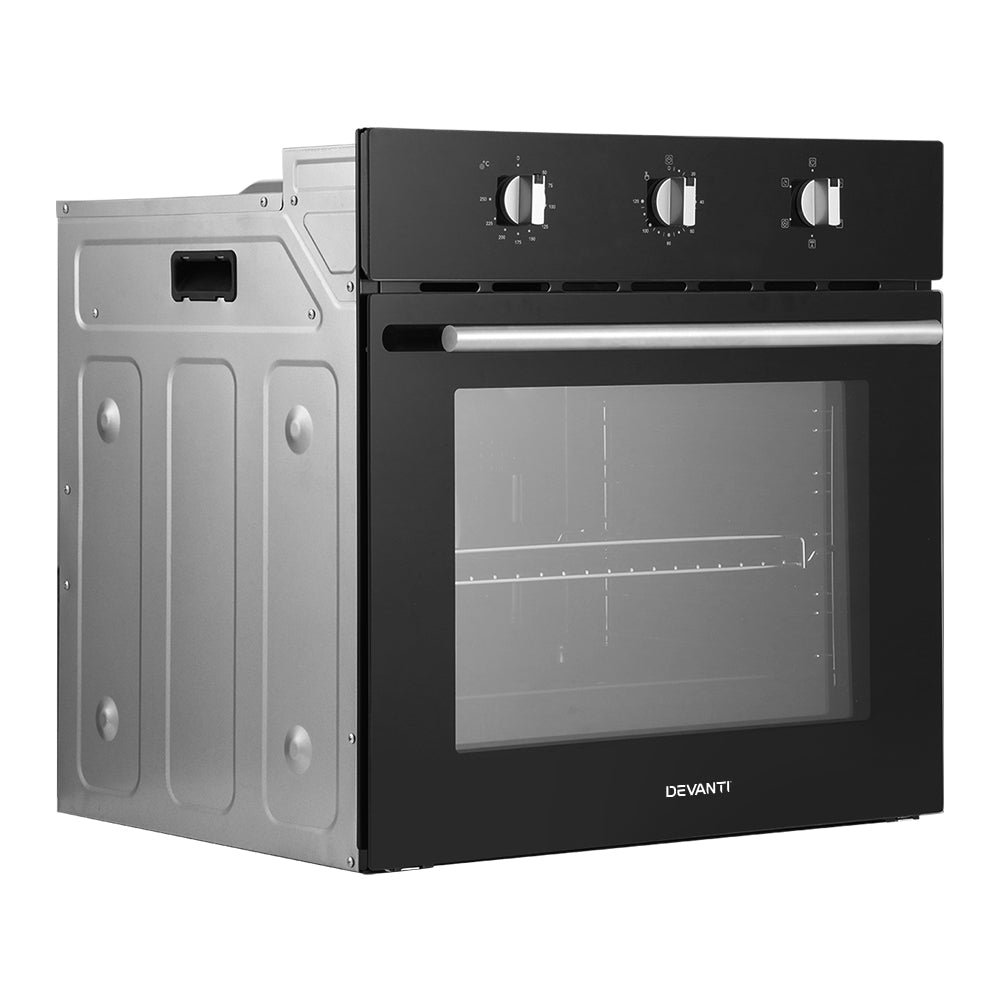 Devanti 60cm Electric Built In Wall Oven Stainless Steel-2