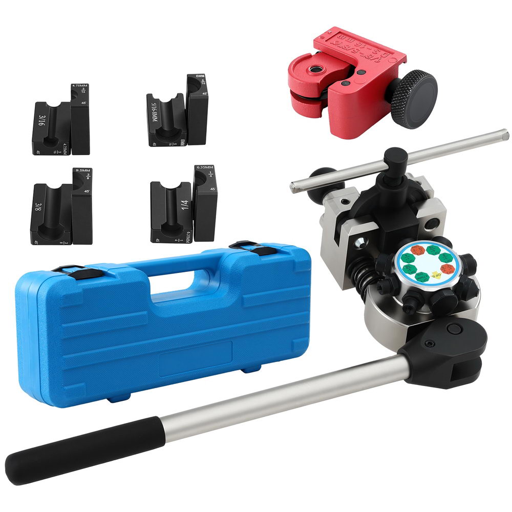 Giantz 45° Brake Line Flaring Tool Kit for 3/16"-3/8" Tubing with Cutter-0