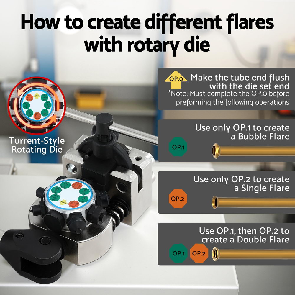 Giantz 45° Brake Line Flaring Tool Kit for 3/16"-3/8" Tubing with Cutter-4