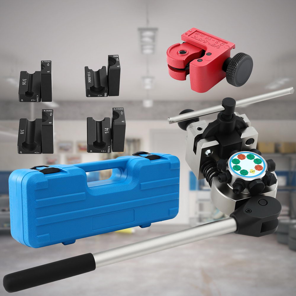 Giantz 45° Brake Line Flaring Tool Kit for 3/16"-3/8" Tubing with Cutter-6