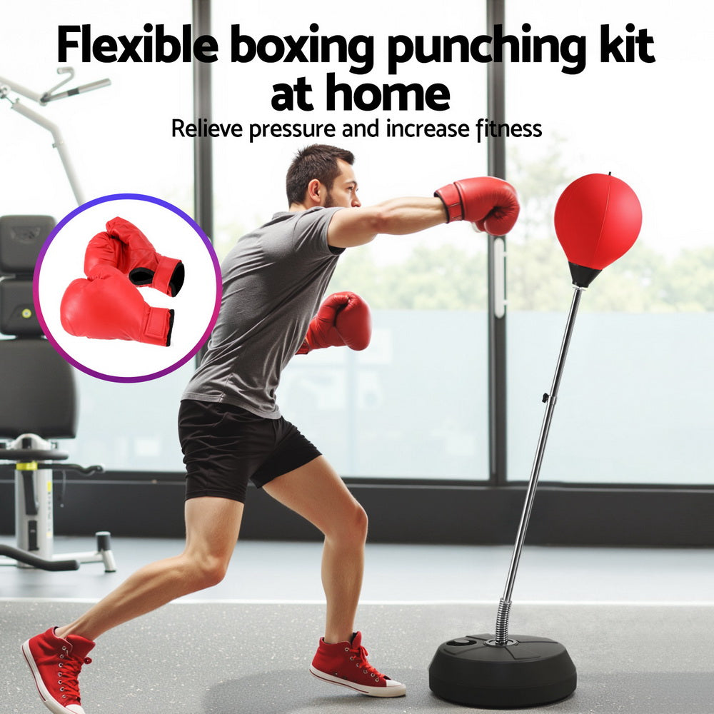 Everfit Adult Punching Bag Stand 150cm Adjustable Freestanding with Gloves and Pump-3