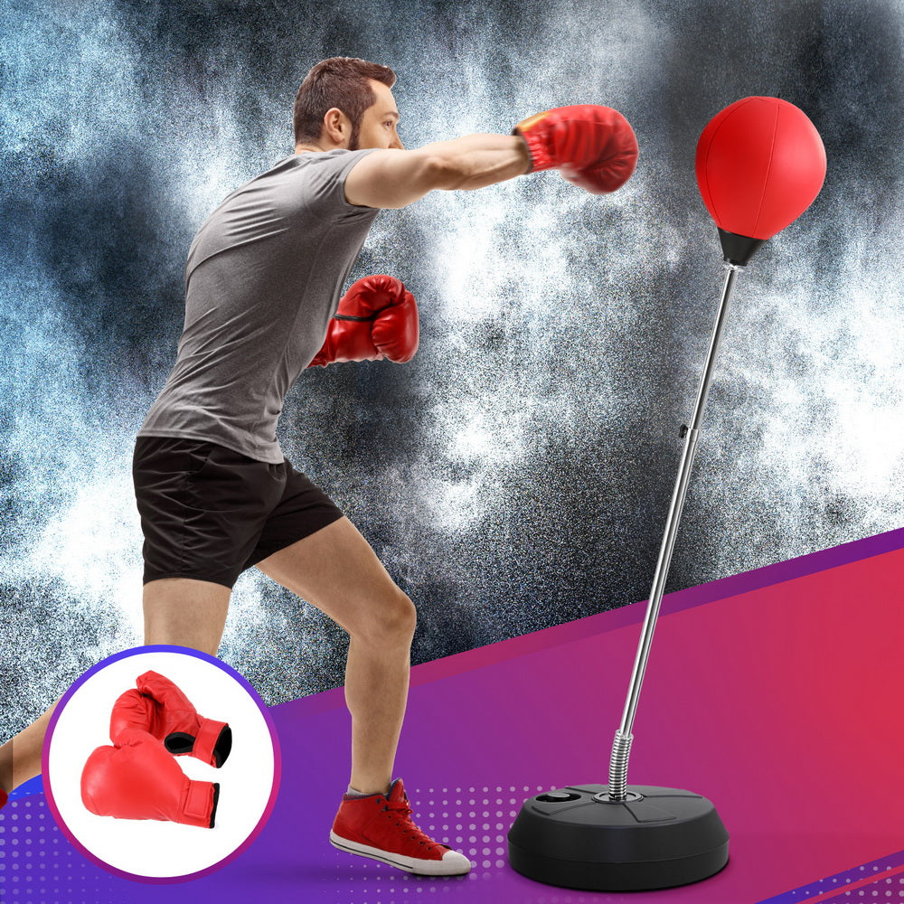 Everfit Adult Punching Bag Stand 150cm Adjustable Freestanding with Gloves and Pump-6