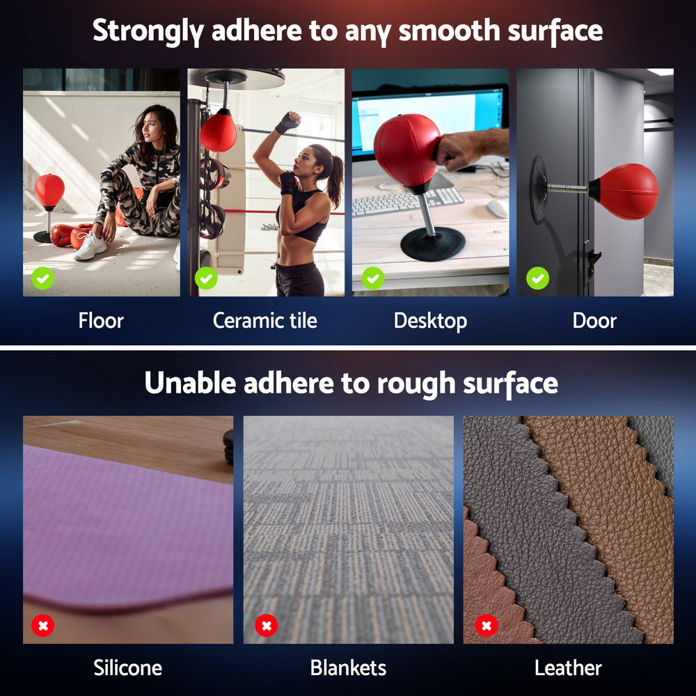 Everfit Desktop Punching Boxing Bag Stand Set with Pump Swivel Speed Balls-3