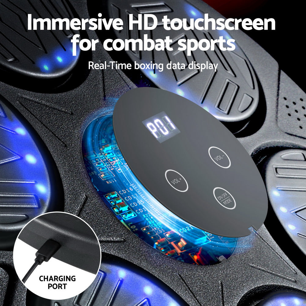 Everfit Music Boxing Machine Bluetooth Wall-Mounted Punch Target with LED Display & Gloves-4