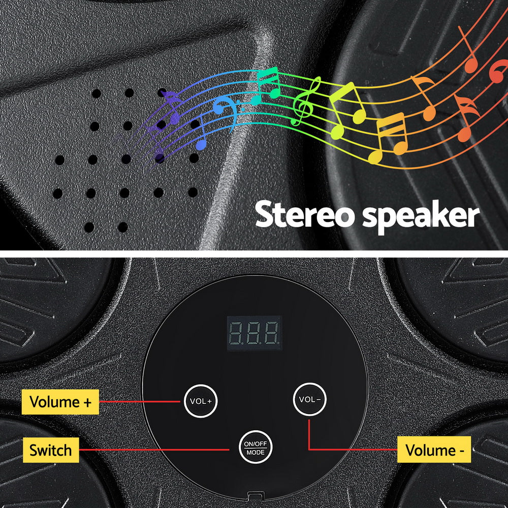 Everfit Music Boxing Machine Bluetooth Wall-Mounted Punch Target with LED Display & Gloves-5