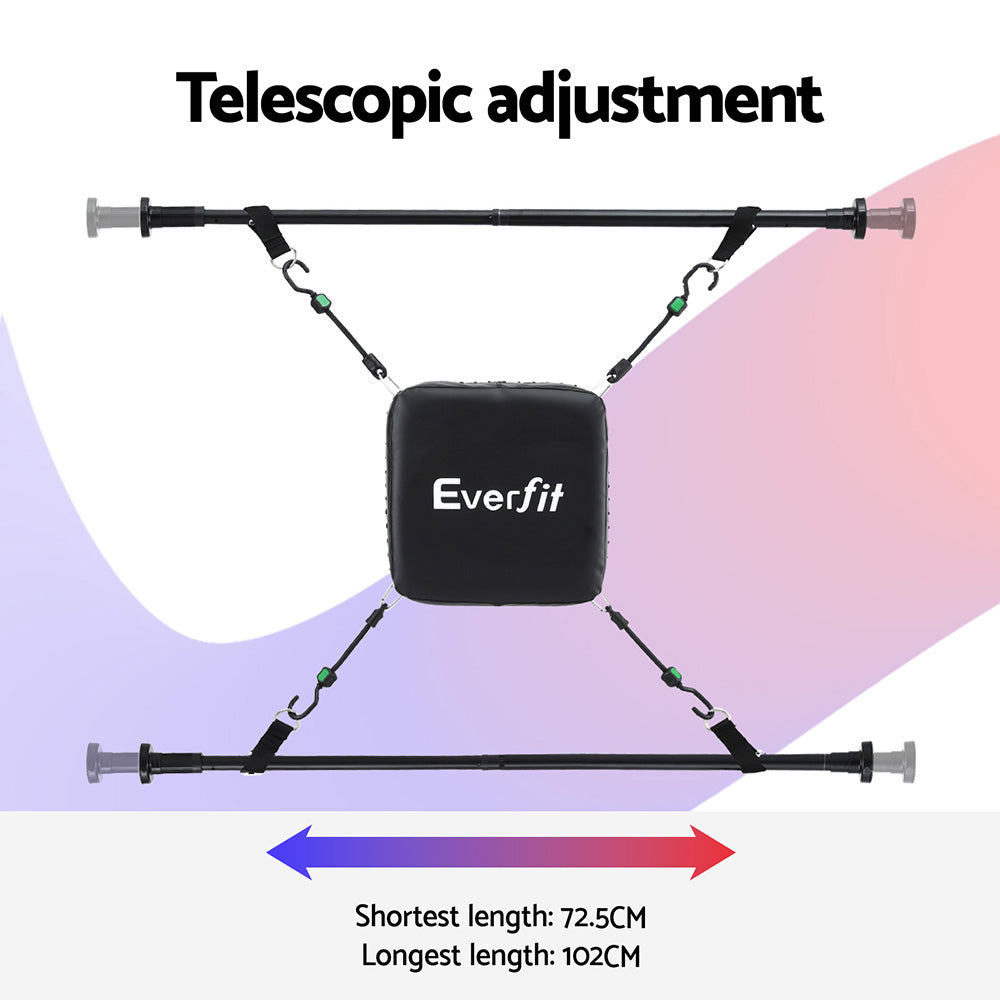 Everfit Doorway Punching Bag Adjustable Apartment Friendly with Boxing Gloves Black-5