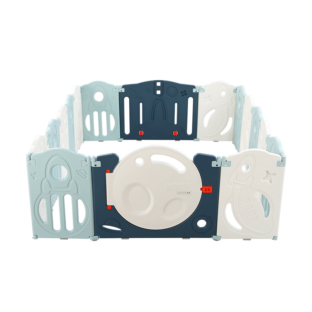 Keezi Baby Playpen 16 Panels Foldable Toddler Fence Safety Play Activity Barrier-3