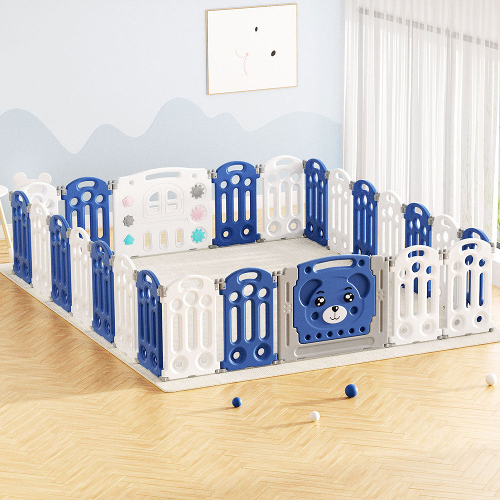 Keezi Kids Baby Playpen 24 Panels Safety Gate Toddler Fence Barrier Play Game-6