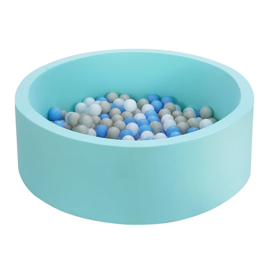 Keezi Kids Ball Pit 90x30cm Ocean Foam Play Pool Barrier Toys Children Blue-0