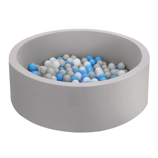 Keezi Kids Ball Pit 90x30cm Ocean Foam Play Pool Barrier Toys Children Grey-0