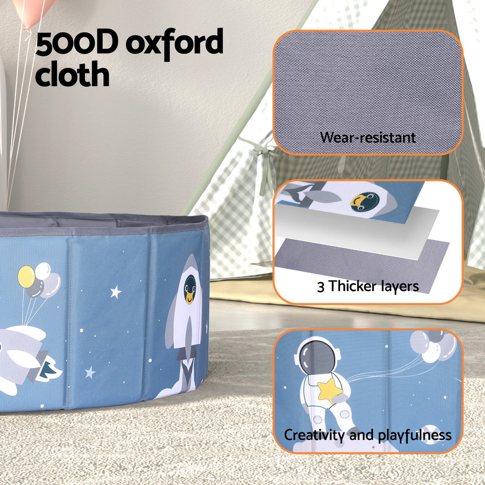 Keezi Kids Ball Pool Pit Toddler Play Foldable Child Playhouse Storage Bag Blue-5