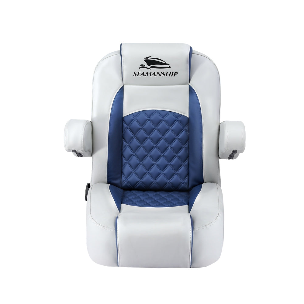 Seamanship Reclining Captain Boat Seat 90°-155° Recline, 19cm Thick Cushion-2