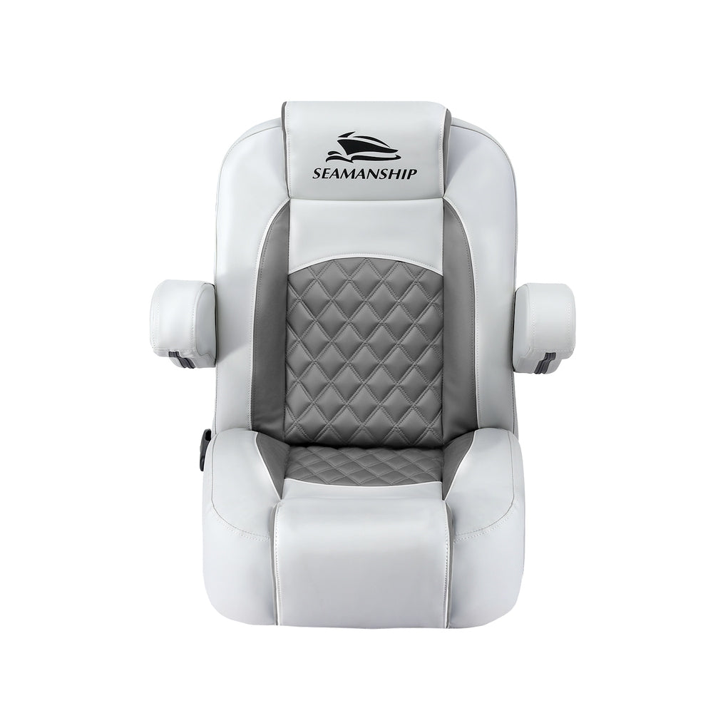 Seamanship Reclining Captain Boat Seat 90°-155° Recline, 19cm Thick Cushion-2