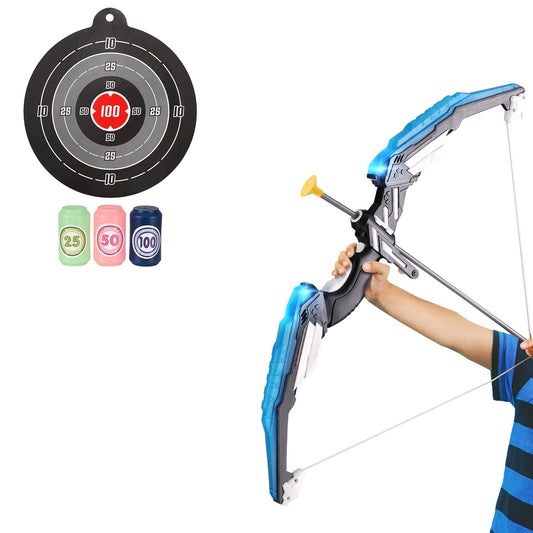 Keezi Kids Bow and Arrow Target Set Outdoor Sport Archery Toys Bottle LED Light-0