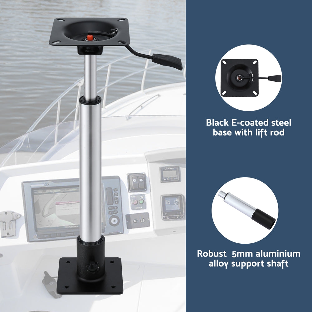 Seamanship Boat Seat Pedestal 55-75cm Adjustable Gas Lift 360 Degrees Swivel-3