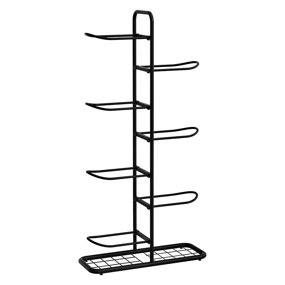 Everfit Ball Storage Rack Sports Equipment Organizer 7-Tier Holder for Garage Gym Black-0