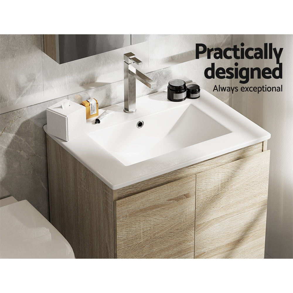 Cefito Vanity Unit 600mm with Basin Oak-3