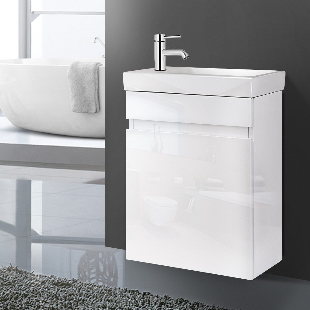 Cefito Vanity Unit 400mm with Basin White-6