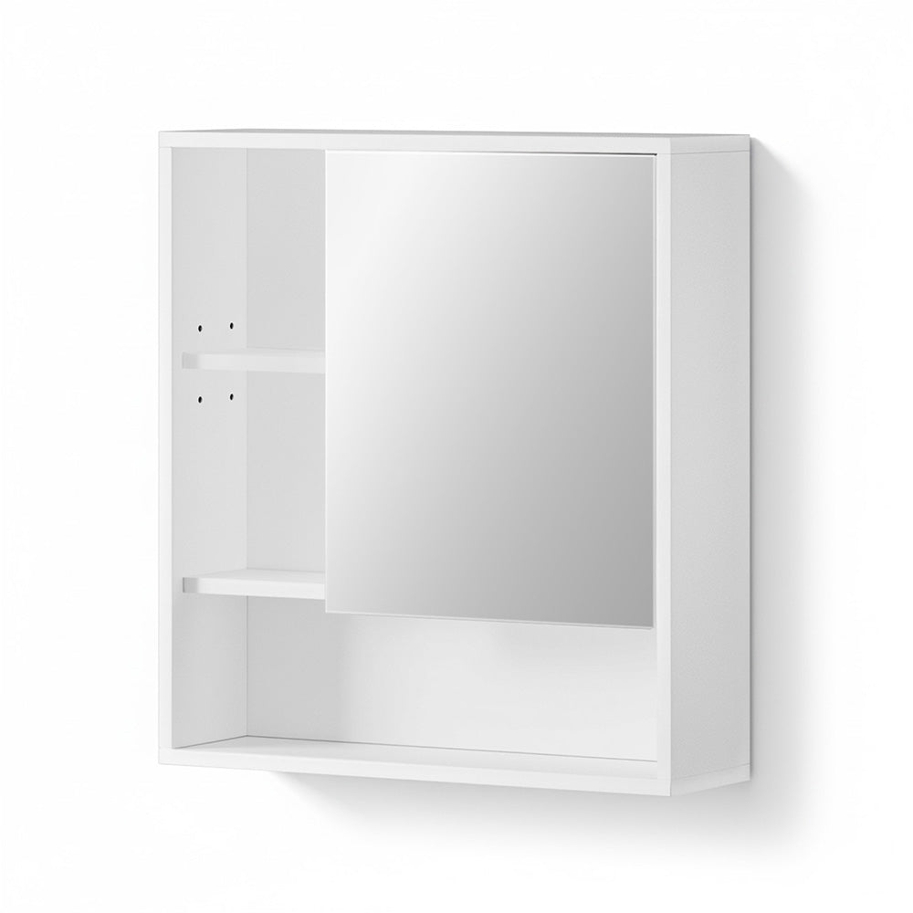 Cefito Bathroom Mirror Cabinet Mirrored Medicine Adjustable Shelf Wall Mounted 560mm White-0