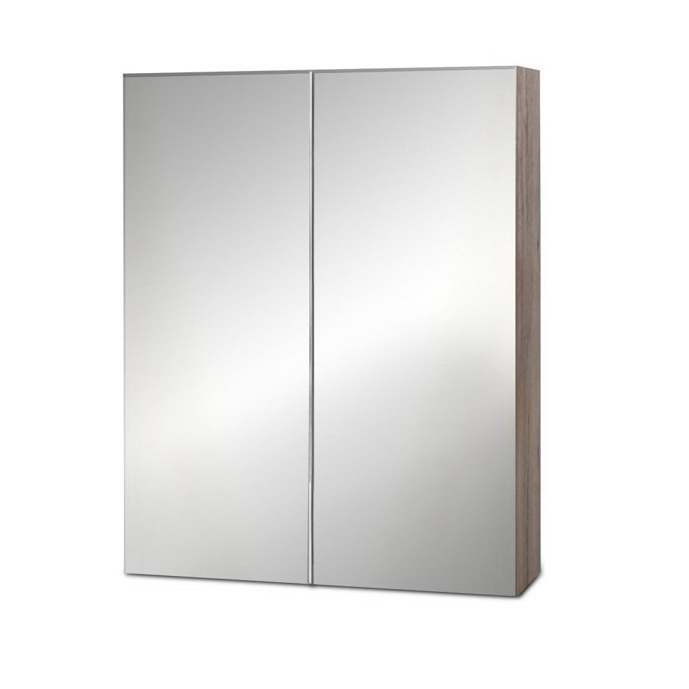 Cefito Bathroom Mirror Cabinet 600x720mm Oak-0