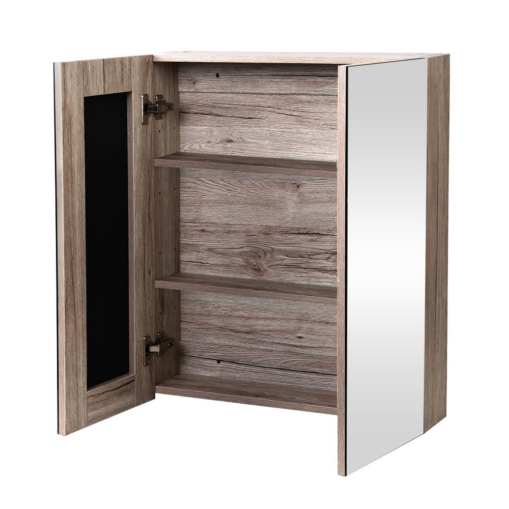 Cefito Bathroom Mirror Cabinet 600x720mm Oak-2