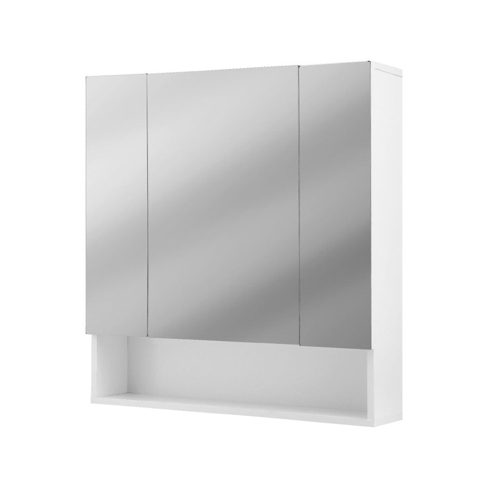 Cefito Bathroom Mirror Cabinet Medicine Adjustable Shelves Wall Hung 700x750mm White-0