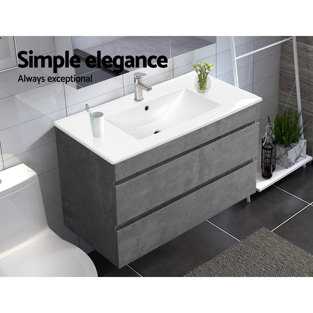 Cefito Vanity Unit 915mm with Basin Grey-3