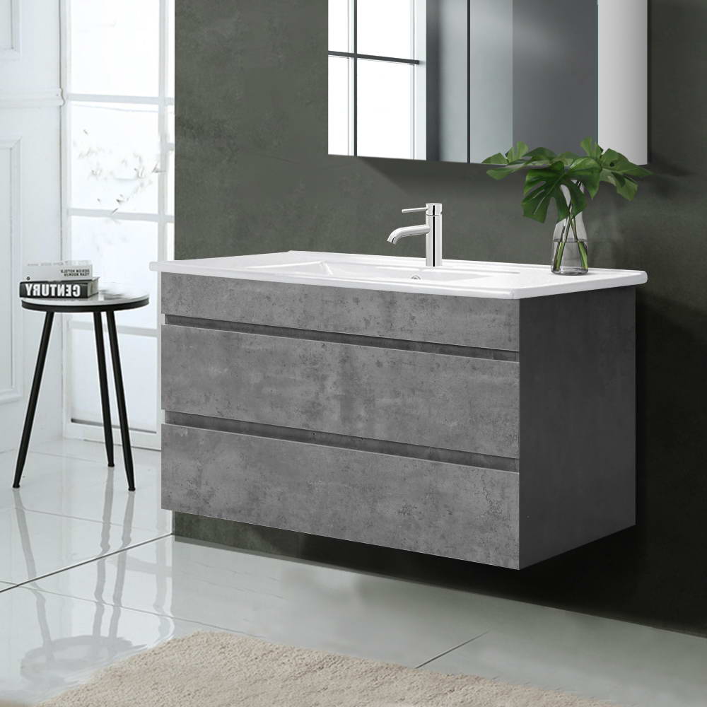 Cefito Vanity Unit 915mm with Basin Grey-7