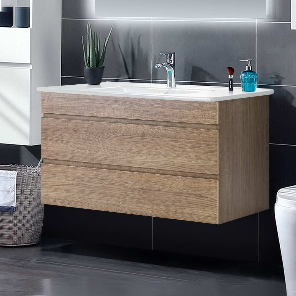 Cefito Vanity Unit 915mm with Basin Oak-7