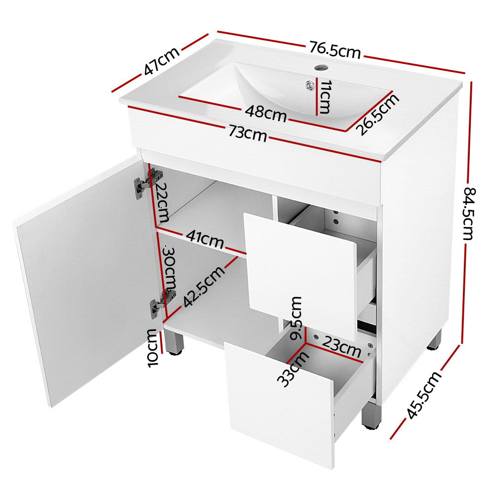 Cefito Vanity Unit 765mm Freestanding Basin Cabinet-1