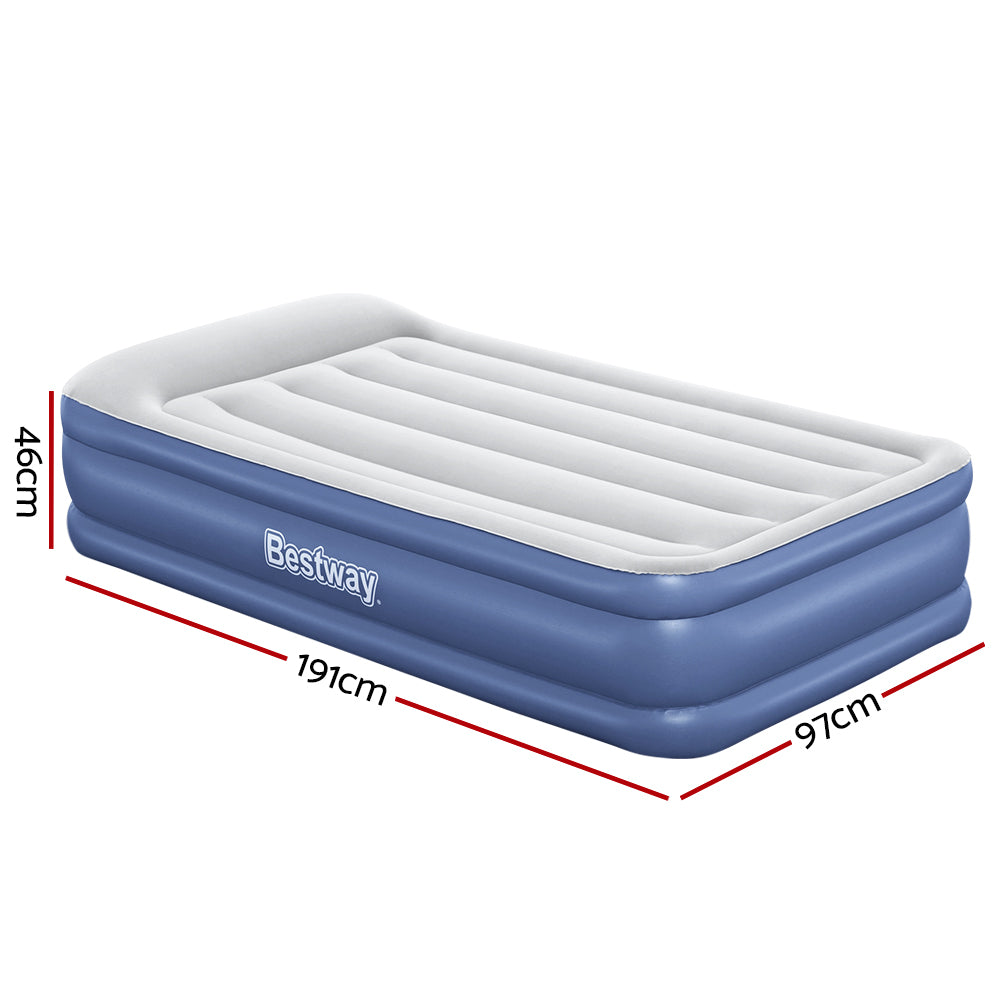 Bestway Air Mattress Inflatable Bed 46cm Airbed Single Blue-1