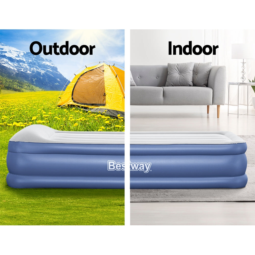 Bestway Air Mattress Inflatable Bed 46cm Airbed Single Blue-4