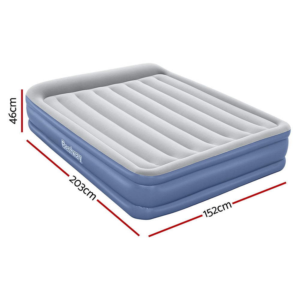 Bestway Air Mattress Queen Inflatable Bed 46cm Airbed Blue-1