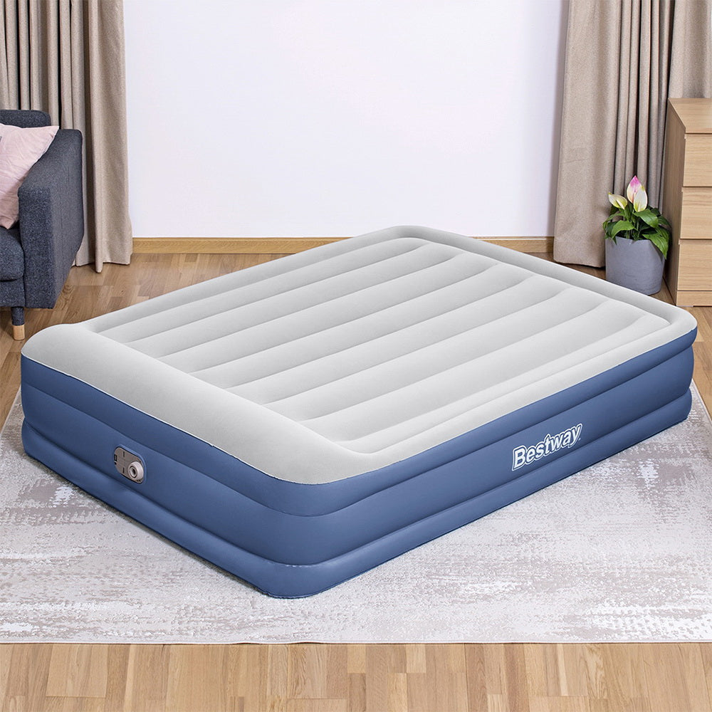 Bestway Air Mattress Queen Inflatable Bed 46cm Airbed Blue-7