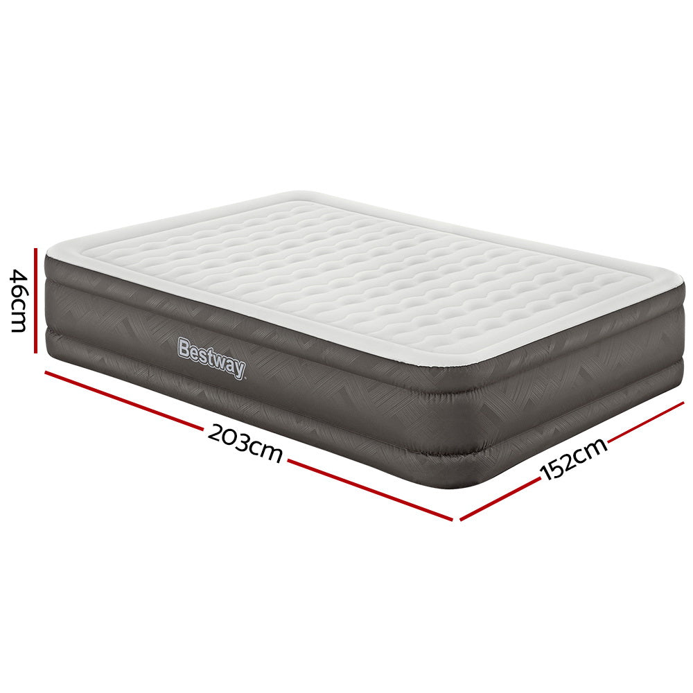 Bestway Air Mattress Queen Inflatable Bed 46cm Airbed Grey-1