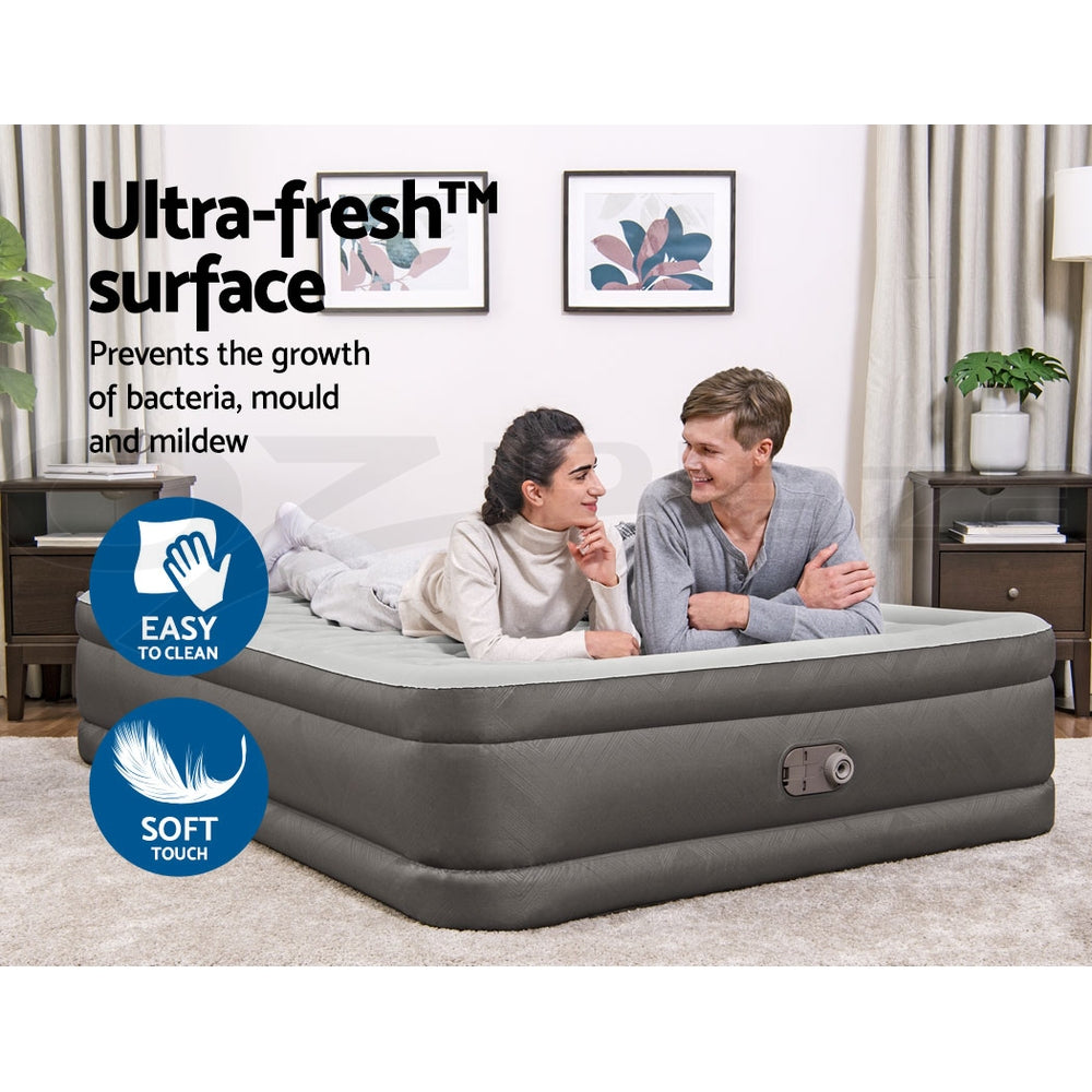 Bestway Air Mattress Queen Inflatable Bed 46cm Airbed Grey-6